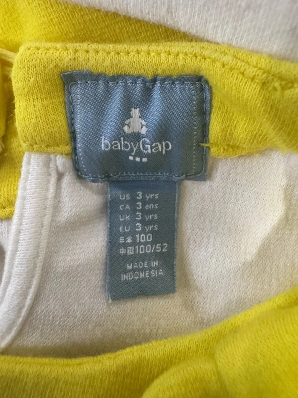 Baby GAP Yellow & White Striped Dress Bow NWOT, Size 3T - Picture 5 of 6